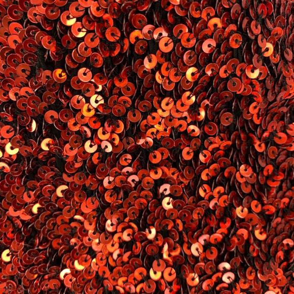 RETROFETE Size S Orange Sequined Shorts - Picture 2 of 5